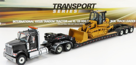 Dm-models Caterpillar International Hx520 Nákladní vůz s přívěsem + Pásový bagr 1:50