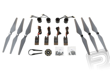 E305 pohonný systém - set 4x motor, regulátor, vrtule