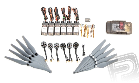 E310 pohonný systém - set 6x motor, regulátor, vrtule