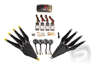 E800 pohonný systém - set 4x motor, regulátor, vrtule