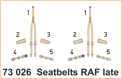 Ed73026 Seatbelts RAF late SUPER FABRIC 1/72