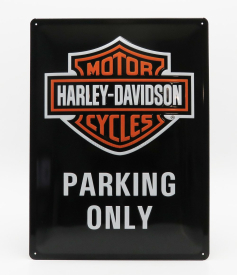 Edicola Accessories 3d Metal Plate - Harley Davidson 1:1 Černá Oranžová