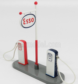Edicola Accessories Pompa Benzina - Pump Oil Gas Fuel Esso 1:43 Červená Modrá Bílá