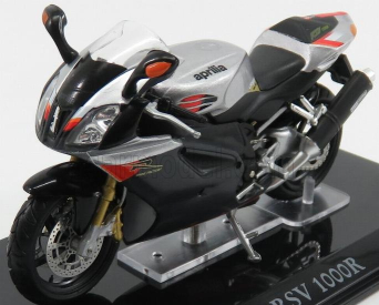Edicola Aprilia Rsv 1000r 2010 - Damage Display Box 1:24 Stříbrná Černá