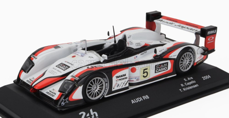 Edicola Audi R8 3.6l Turbo V8 Team Goh Audi Sport Japan N 5 Winner 24h Le Mans 2004 T.kristensen - S.ara - R.capello 1:43 Bílá Červená