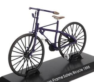 Edicola Bicicletta Cross Frame Safety Bicycle 1888 1:15 Fialová Černá