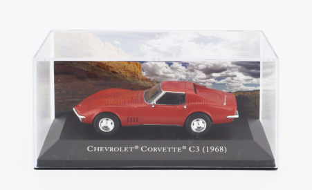 Edicola Chevrolet Corvette C3 Coupe 1968 - Con Vetrina - With Showcase 1:43 Red