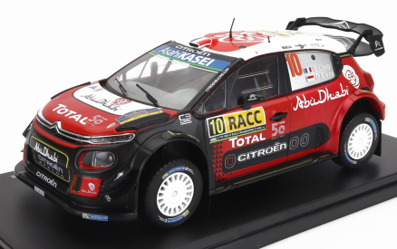 Edicola Citroen C3 Wrc Abu Dhabi N 10 Winner Rally Catalunya Costa Daurada 2018 Sebastian Loeb - Daniel Elena 1:24 Černá Červená Bílá