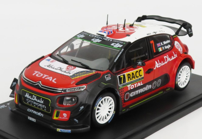 Edicola Citroen C3 Wrc Abu Dhabi N 7 Rally Rac Catalunya Costa Durada 2017 K.meeke - P.nagle 1:24 Černá Šedá Bílá