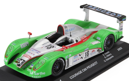 Edicola Courage C60 Peugeot A32 3.2l Turbo V6 Team Pescarolo Sport N 18 24h Le Mans 2002 Stephane Ortelli - Ukyo Katayama - Eric Helary 1:43 Zelené Stříbro