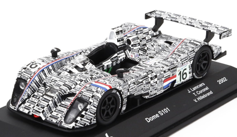 Edicola Dome S101 Judd Gv4 4.0 L V10 Team Racing For Holland N 16 24h Le Mans 2002 Jan Lammers - Tom Coronel - Val Hillebrand 1:43 Černá Bílá