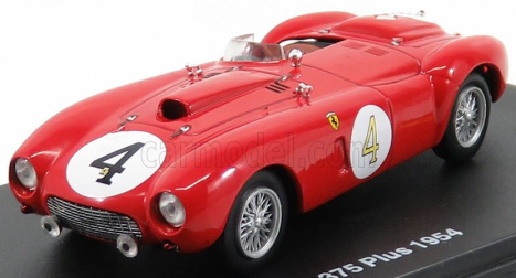 Edicola Ferrari 375 Plus 5.0l V12 Spider Team Scuderia Ferrari N 4 Winner 24h Le Mans 1954 Maurice Trintignant - Jose Froilan Gonzales 1:43 Red