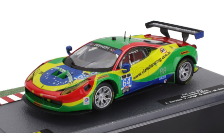 Edicola Ferrari 458 Italia Gt3 4.5l V8 Team Scuderia Corsa N 64 24h Daytona 2015 Andrea Bertolini - Francisco Longo - Daniel Serra - Marcos Gomes 1:43 Červená Zelená Modrá Žlutá