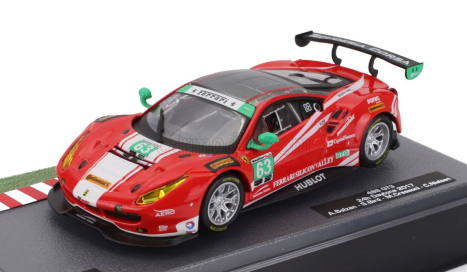 Edicola Ferrari 488 Gte 3.9l Turbo V8 Team Scuderia Corsa N 63 24h Daytona 2017 Christina Nielsen - Alessandro Balzan - Matteo Cressoni - Sam Bird 1:43 Červená Černá