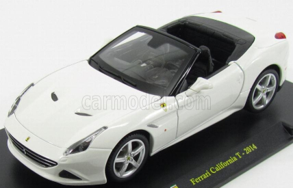 Edicola Ferrari California T Spider Open Roof 2014 - Con Vetrina - With Showcase 1:24 Bílá