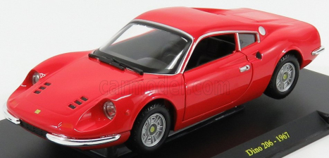 Edicola Ferrari Dino 206 1967 - Con Vetrina - With Showcase 1:24 Red