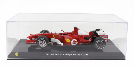 Edicola Ferrari F1  248 F1 N 6 Season 2006 Felipe Massa - Con Vetrina - With Showcase 1:24 Červená Bílá