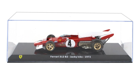 Edicola Ferrari F1  312 B2 N 4 Season 1972 Jacky Ickx - Con Vetrina - With Showcase 1:24 Červená Bílá