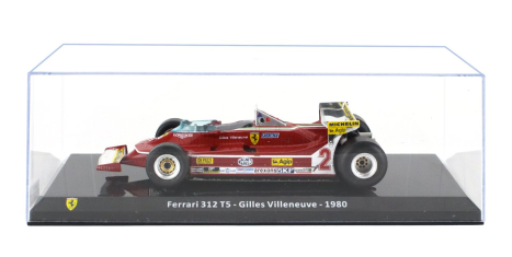 Edicola Ferrari F1  312 T5 N 2 Season 1980 Gilles Villeneuve - Con Vetrina - With Showcase 1:24 Red