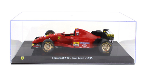Edicola Ferrari F1  412 T2 N 27 Season 1995 Jean Alesi - Con Vetrina - With Showcase 1:24 Červená Černá