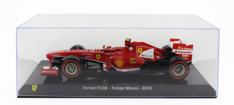 Edicola Ferrari F1  F138 N 4 Season 2013 Felipe Massa - Con Vetrina - With Showcase 1:24 F-1 Červená S Bílou