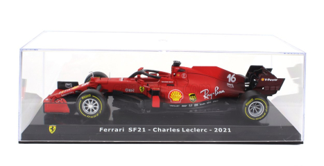 Edicola Ferrari F1 Sf21  Team Scuderia Ferrari Mission Winnow N 16 Season 2021 Charles Leclerc - Con Vetrina - With Showcase 1:24 Red