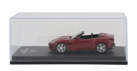 Edicola Ferrari Portofino Cabriolet Open 2018 - Con Vetrina - With Showcase 1:64 Rosso Mugello - Tmavě Červená