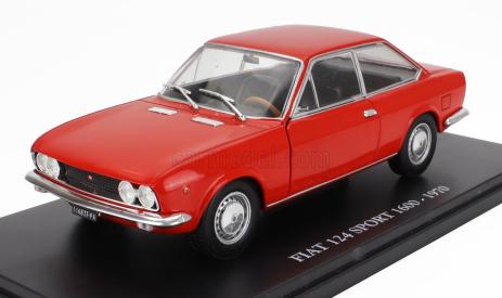 Edicola Fiat 124 1600 Sport 1970 - Con Vetrina - With Showcase 1:24 Red