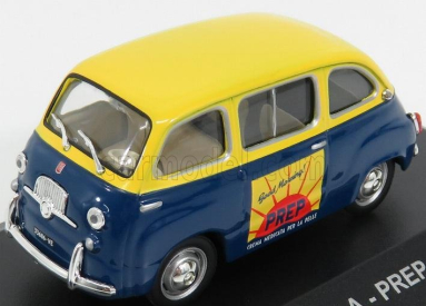 Edicola Fiat 600 Multipla Crema Medicata Prep 1953 1:43 Modrá Žlutá