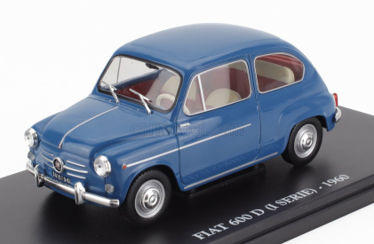 Edicola Fiat 600d 1-series 1960 - Con Vetrina - With Showcase 1:24 Blue