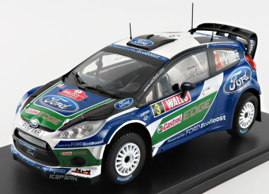 Edicola Ford england Fiesta R5 N 3 Rally Wales Gb 2012 J.m Latvala - M.anttila 1:24 Modrá Bílá Zelená