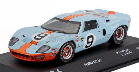 Edicola Ford usa Gt40 4.9l V8 Team Jw Automotive Engineering Gulf N 9 Winner 24h Le Mans 1968 Lucien Bianchi - P.rodriguez 1:43 Světle Modrá Oranžová