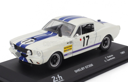 Edicola Ford usa Mustang Shelby 350gt 4.7l V8 Coupe Team C.dubois N 17 24h Le Mans 1967 Claude Dubois - Chris Tuerlinckx 1:43 Bílá Modrá