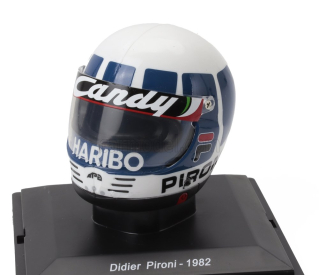 Edicola Helmet F1  Casco Helmet Didier Pironi 126 C2 Team Ferrari Season 1982 1:5 Bílá Modrá