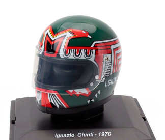 Edicola Helmet F1  Casco Helmet Ignazio Giunti 312b Team Ferrari Season 1970 1:5 Tmavě Zelená Červená Bílá