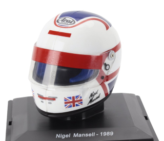 Edicola Helmet F1  Casco Helmet Nigel Mansell 640 F1-89 Team Ferrari Season 1989 1:5 Bílá Modrá Červená