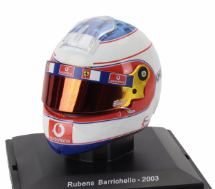 Edicola Helmet F1  Casco Helmet Rubens Barrichello F2003-ga Team Ferrari Season 2003 1:5 Bílá Červená Modrá