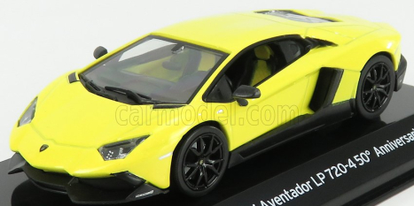 Edicola Lamborghini Aventador Lp720-4 50th Anniversary 2013  - Con Vetrina - With Showcase 1:43 Žlutá