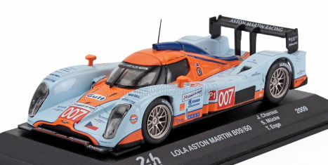 Edicola Lola Aston Martin B09/60 6.0l V12 Team Gulf Amr Eastern Europe N 007 24h Le Mans 2009 Tomas Enge - Stefan Mucke - Jan Charouz 1:43 Světle Modrá Oranžová
