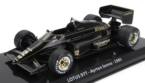 Edicola Lotus F1  97t Renault Turbo Team Lotus N 12 Winner Portugal Gp 1985 Ayrton Senna - Blister Box 1:24 Černé Zlato
