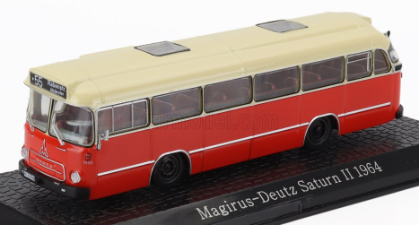 Edicola Magirus Deutz Saturn Ii Autobus 1957 - Damage Display Box 1:72 Červený Krém