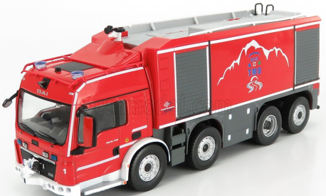 Edicola MAN Special Bai Tgs Tanker Truck Italy France 2013 1:43 Červená Stříbrná