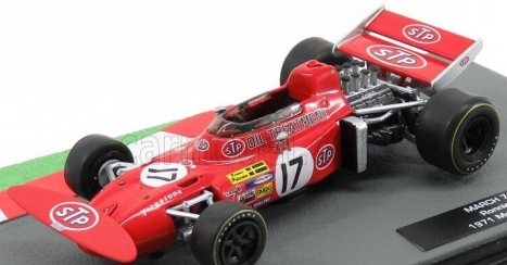 Edicola March F1  711 Team Stp N 17 Monaco Gp 1971 Ronnie Peterson 1:43 Red