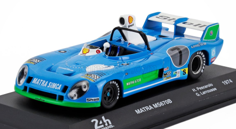 Edicola Matra simca Ms670b 3.0l V12 Team Matra Sport N 7 Winner 24h Le Mans 1974 Henri Pescarolo - Gerard Larrousse 1:43 Bluette Zelená Bílá