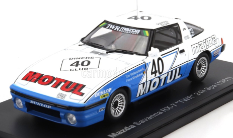 Edicola Mazda Savanna Rx-7 Team Motul Twr N 40 Winner 24h Spa 1981 Tom Walkinshaw - Pierre Dieudonne 1:24 Bílá Modrá
