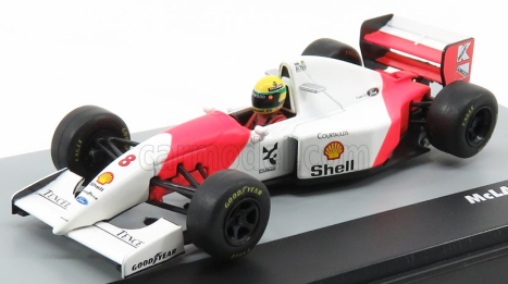 Edicola Mclaren F1  Ford Mp4/8 V8 Team Marlboro N 8 Winner Australian Gp 1993 Ayrton Senna 1:43 Bílá Červená