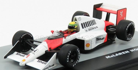 Edicola Mclaren F1  Mp4/5 Honda V10 N 1 Germany Gp 1989 Ayrton Senna 1:43 Bílá Červená