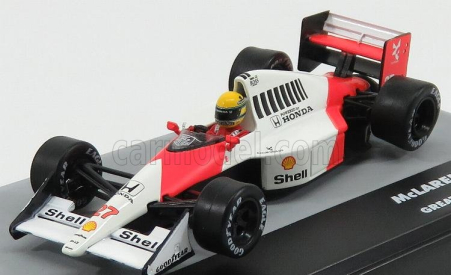 Edicola Mclaren F1  Mp4/5b N 27 Ayrton Senna British Gp 1990 World Champion 1:43 Bílá Červená