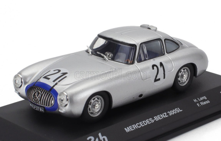Edicola Mercedes benz 300sl 3.0l S6 Team Daimler-benz A.g. N 21 Winner 24h Le Mans 1952 Hermann Lang - Fritz Riess 1:43 Stříbrná Modrá