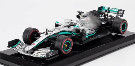 Edicola Mercedes gp F1  W10 Eq Power+ Team Amg Petronas Motorsport N 44 World Champion Season 2019 Lewis Hamilton - Blister Box 1:24 Stříbrná Černá